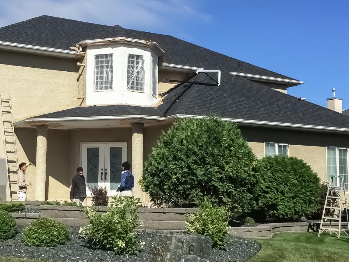 Painted Stucco House