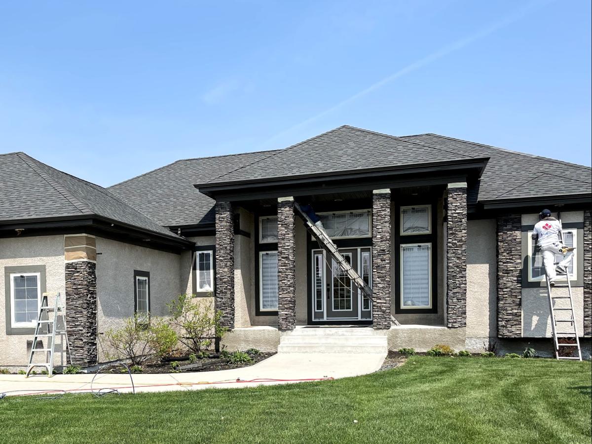 Painted Stucco House