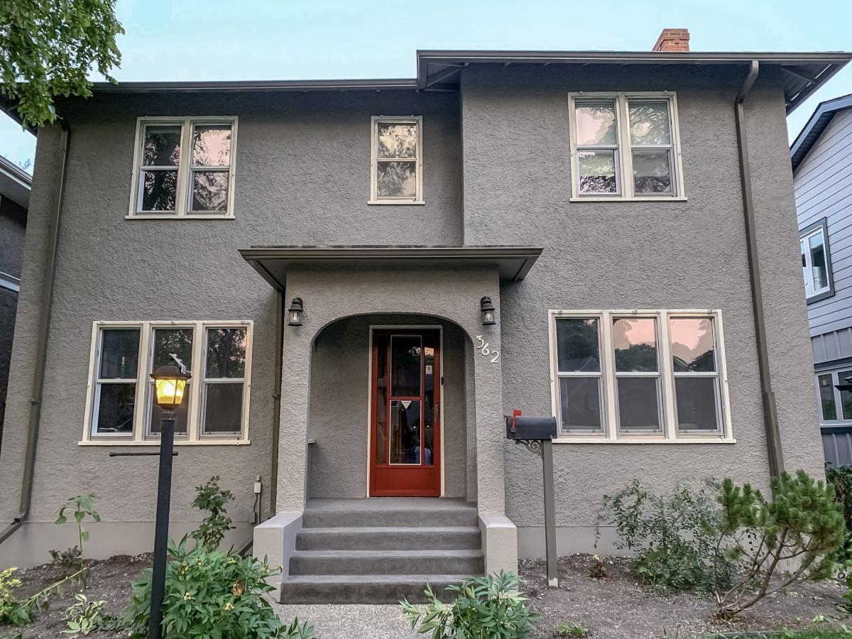 Painted Stucco House