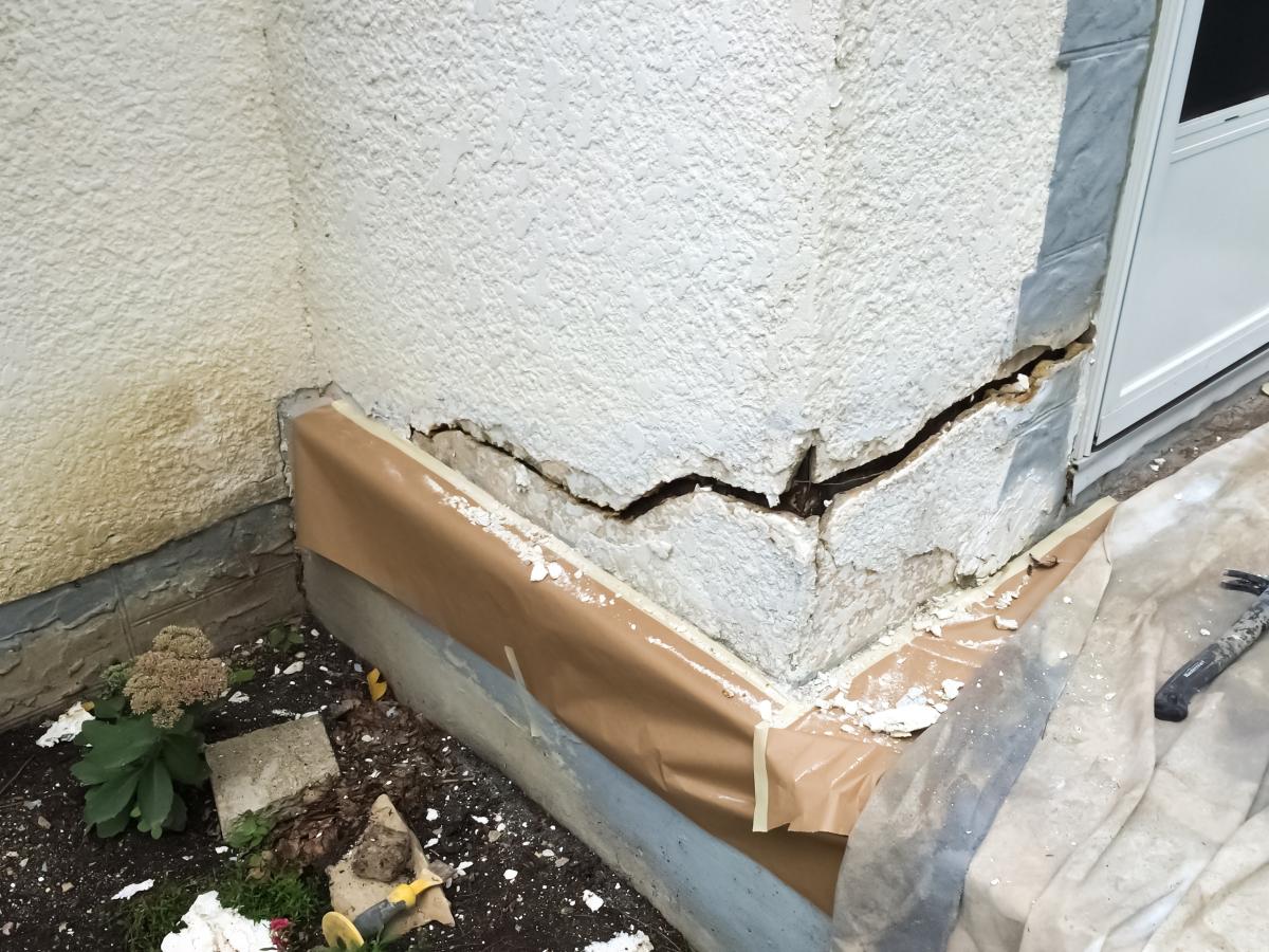 Exterior Stucco Repair & Painting Before