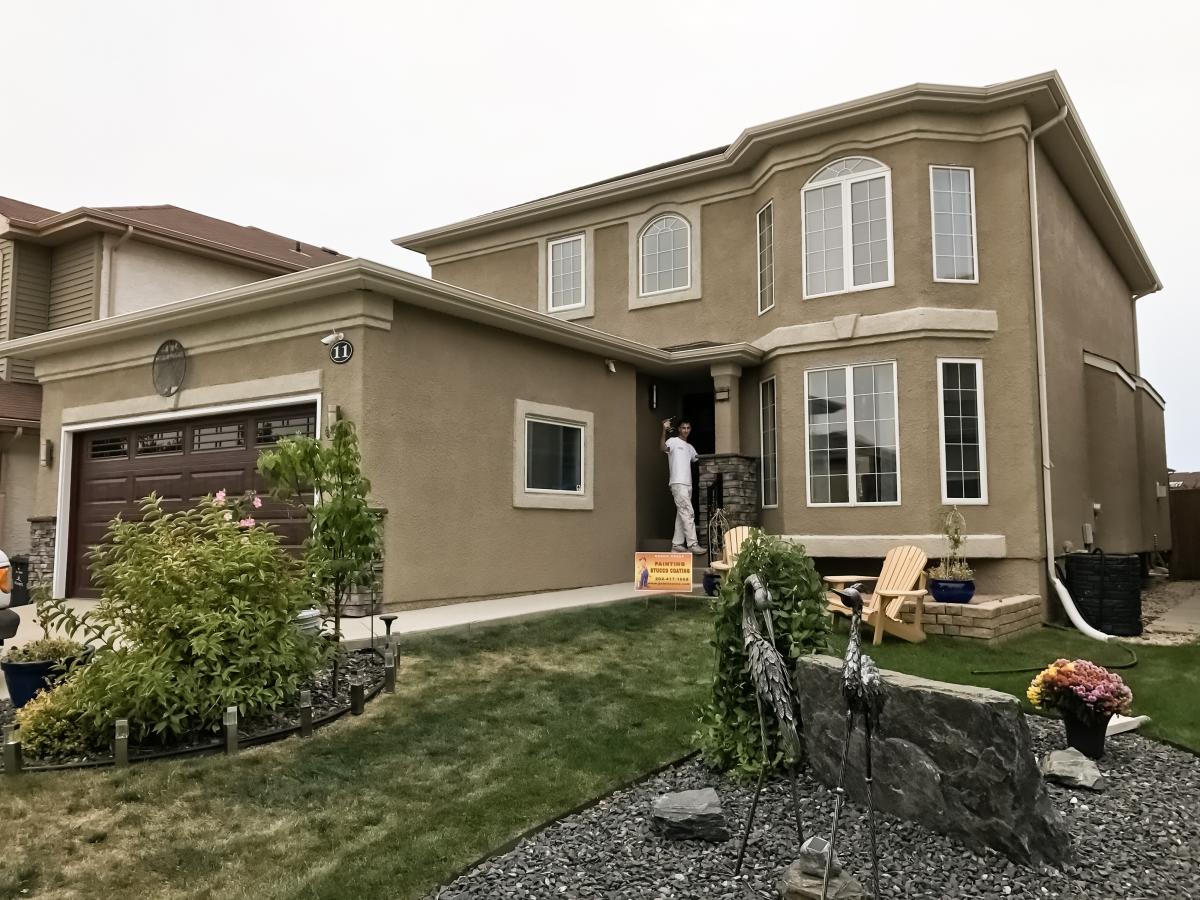 Exterior Stucco Painting Before