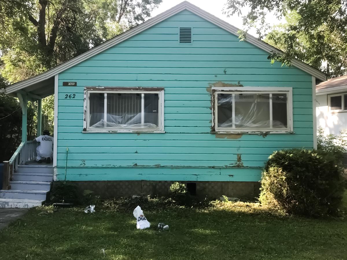 Exterior Siding Painting & Repair Before