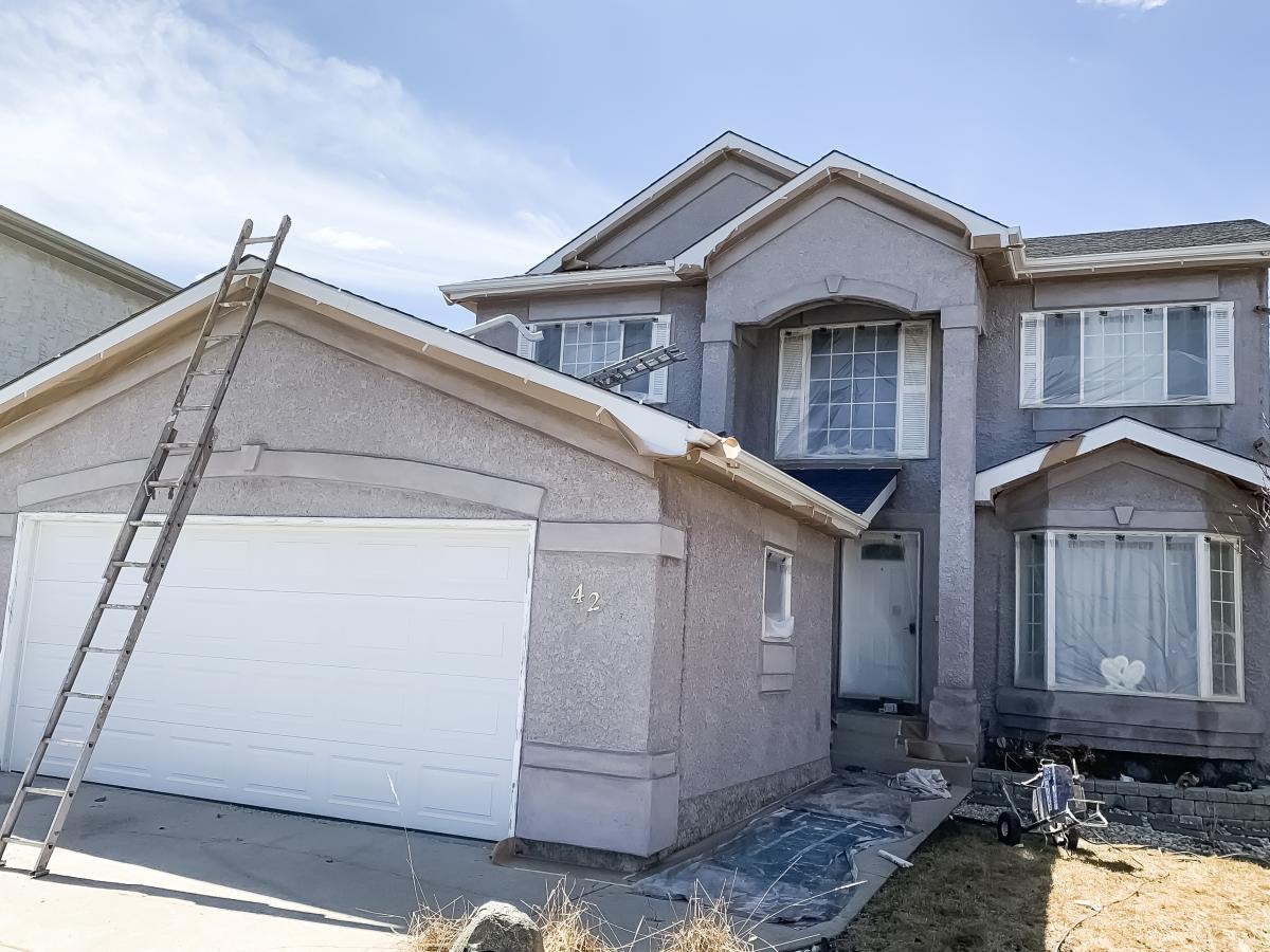 Exterior Stucco Painting Before