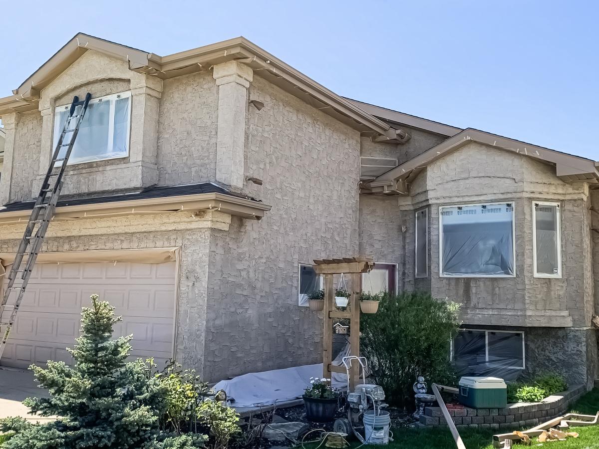 Exterior Stucco Painting Before