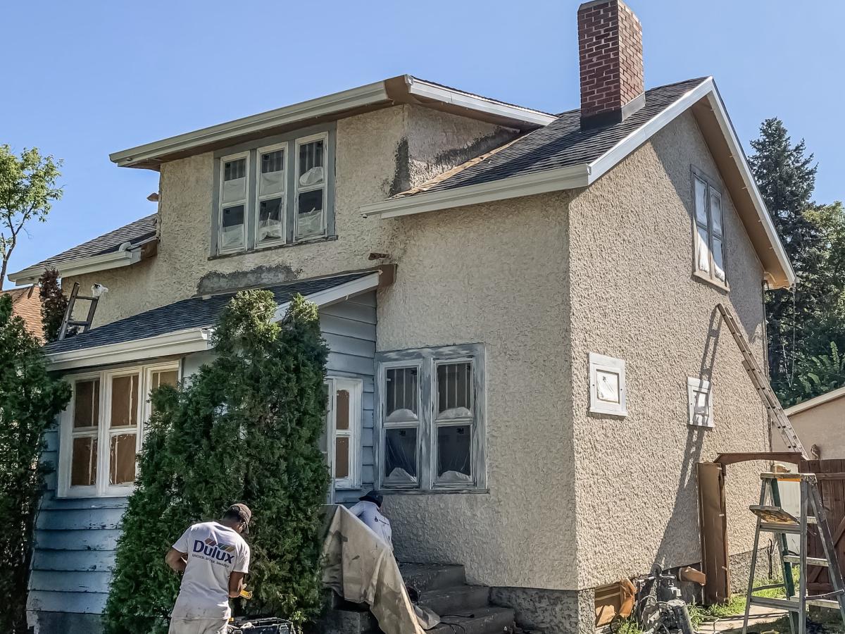 Exterior Stucco Painting Before