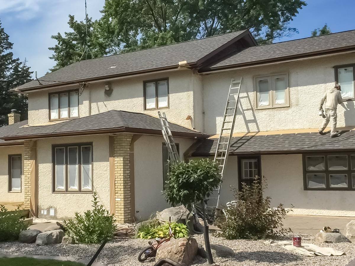 Exterior Stucco Painting Before