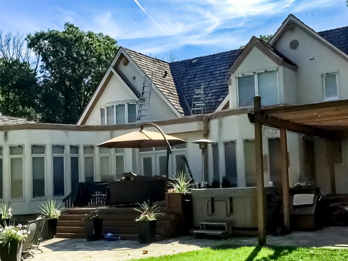 Exterior Stucco Painting Before