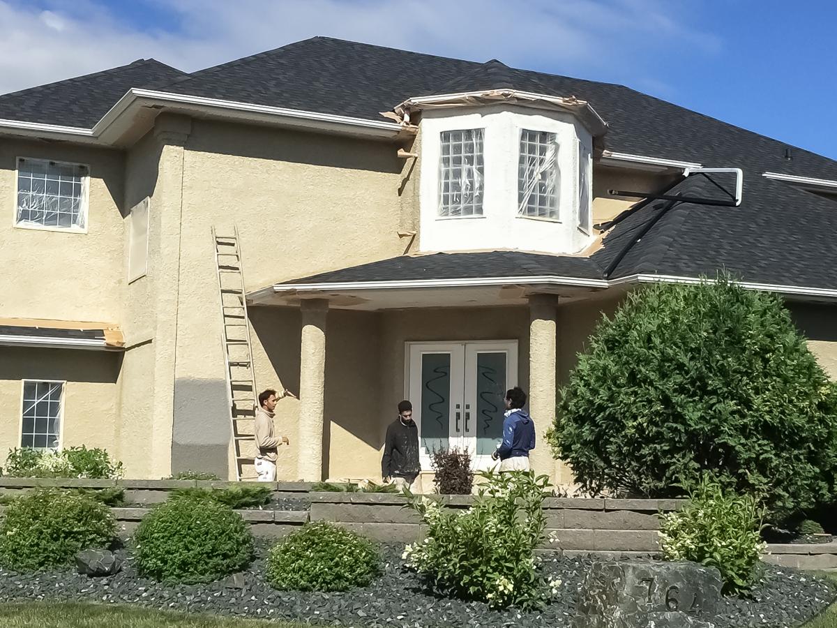 Exterior Stucco Painting Before