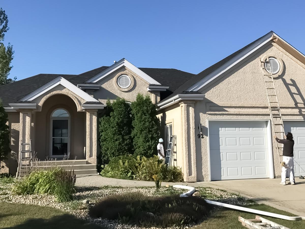 Exterior Stucco Painting Before