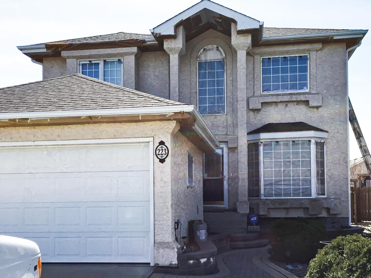 Exterior Stucco Painting Before