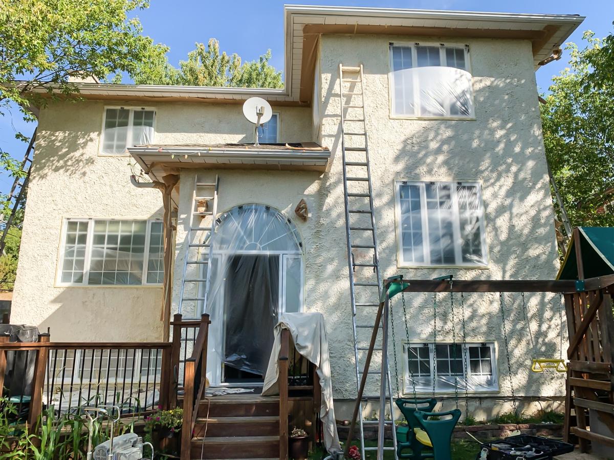 Exterior Stucco Painting Before