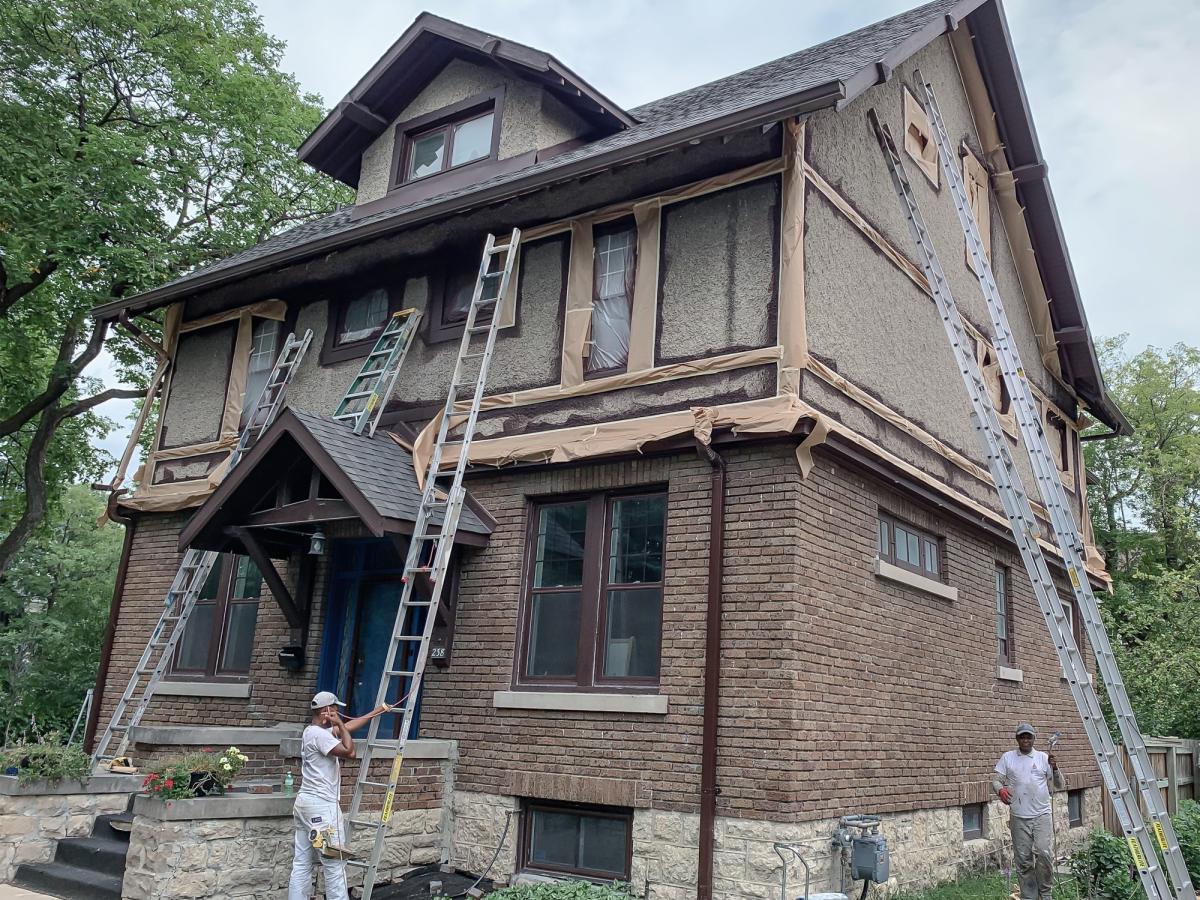 Exterior Stucco Painting Before