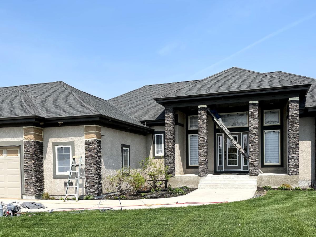 Exterior Stucco Painting Before