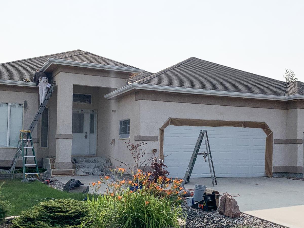 Exterior Stucco Painting Before