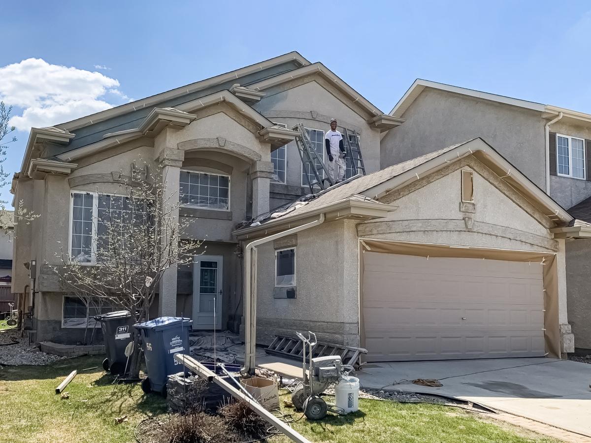 Exterior Stucco Painting Before