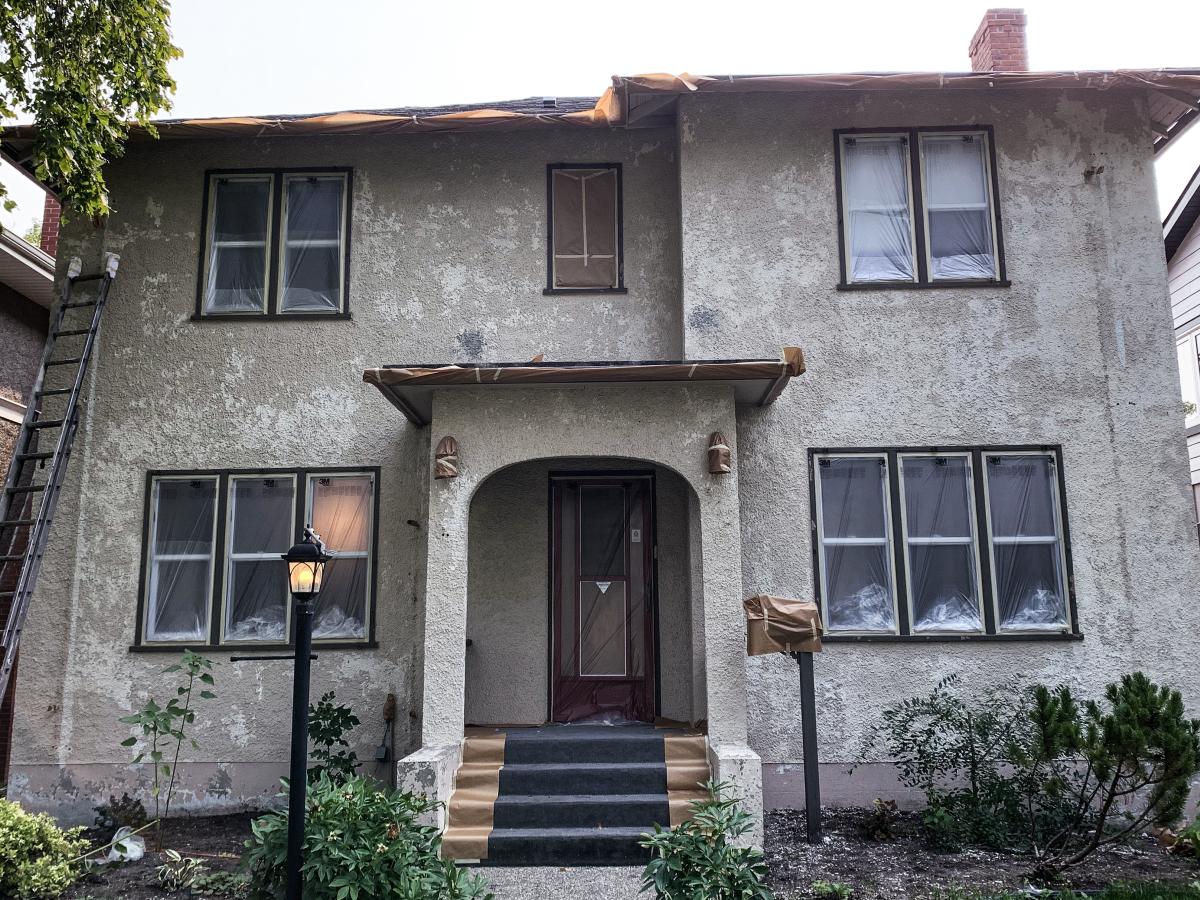 Exterior Stucco Painting Before