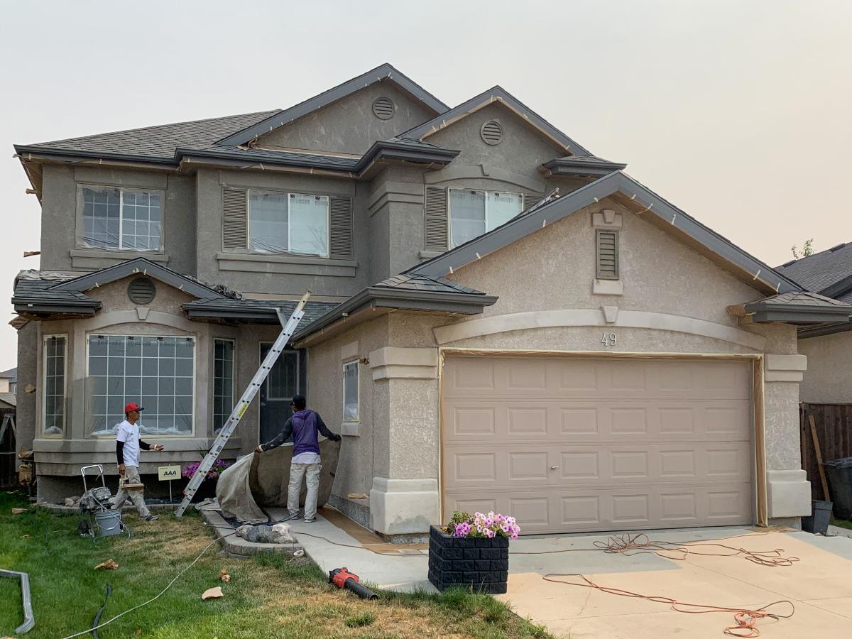 Exterior Stucco Painting Before