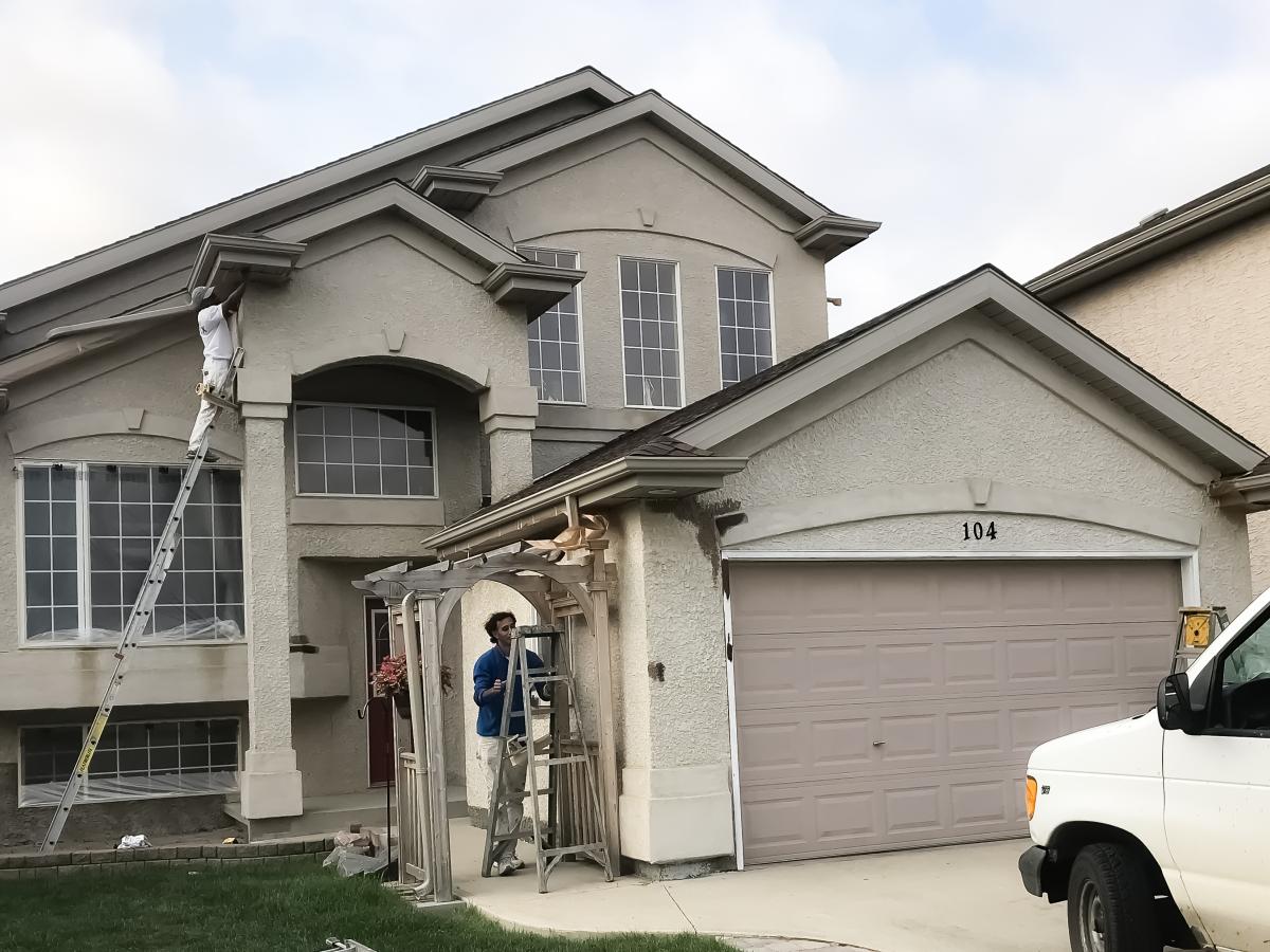 Exterior Stucco Painting Before